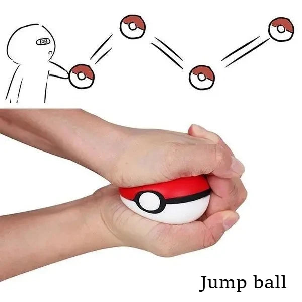 6cm Pokémon Poké Ball Stress Relief Ball Fun Pet Toy Squeezable Dog Fitness Ball Cat and Dog Play Ball Round Ball Toy