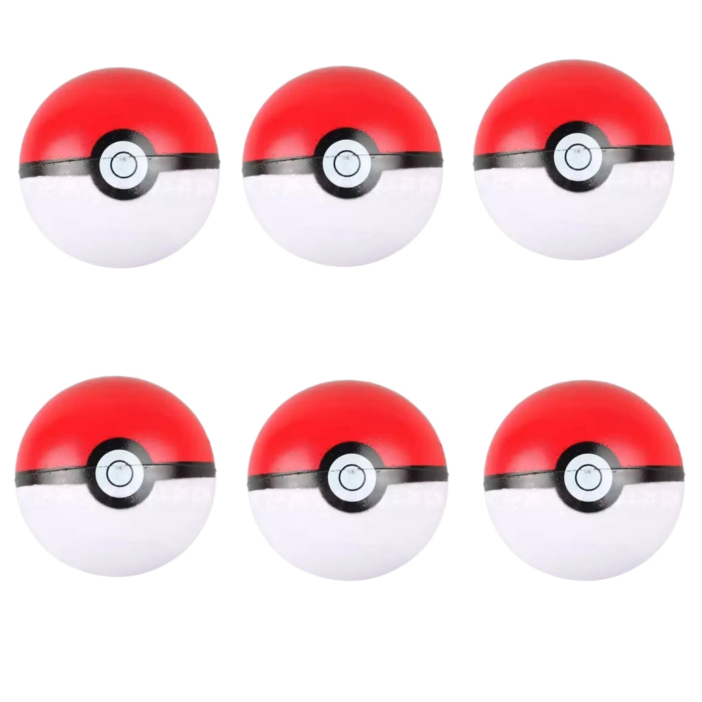 6cm Pokémon Poké Ball Stress Relief Ball Fun Pet Toy Squeezable Dog Fitness Ball Cat and Dog Play Ball Round Ball Toy
