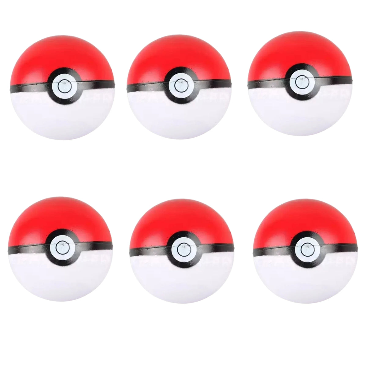 6cm Pokémon Poké Ball Stress Relief Ball Fun Pet Toy Squeezable Dog Fitness Ball Cat and Dog Play Ball Round Ball Toy