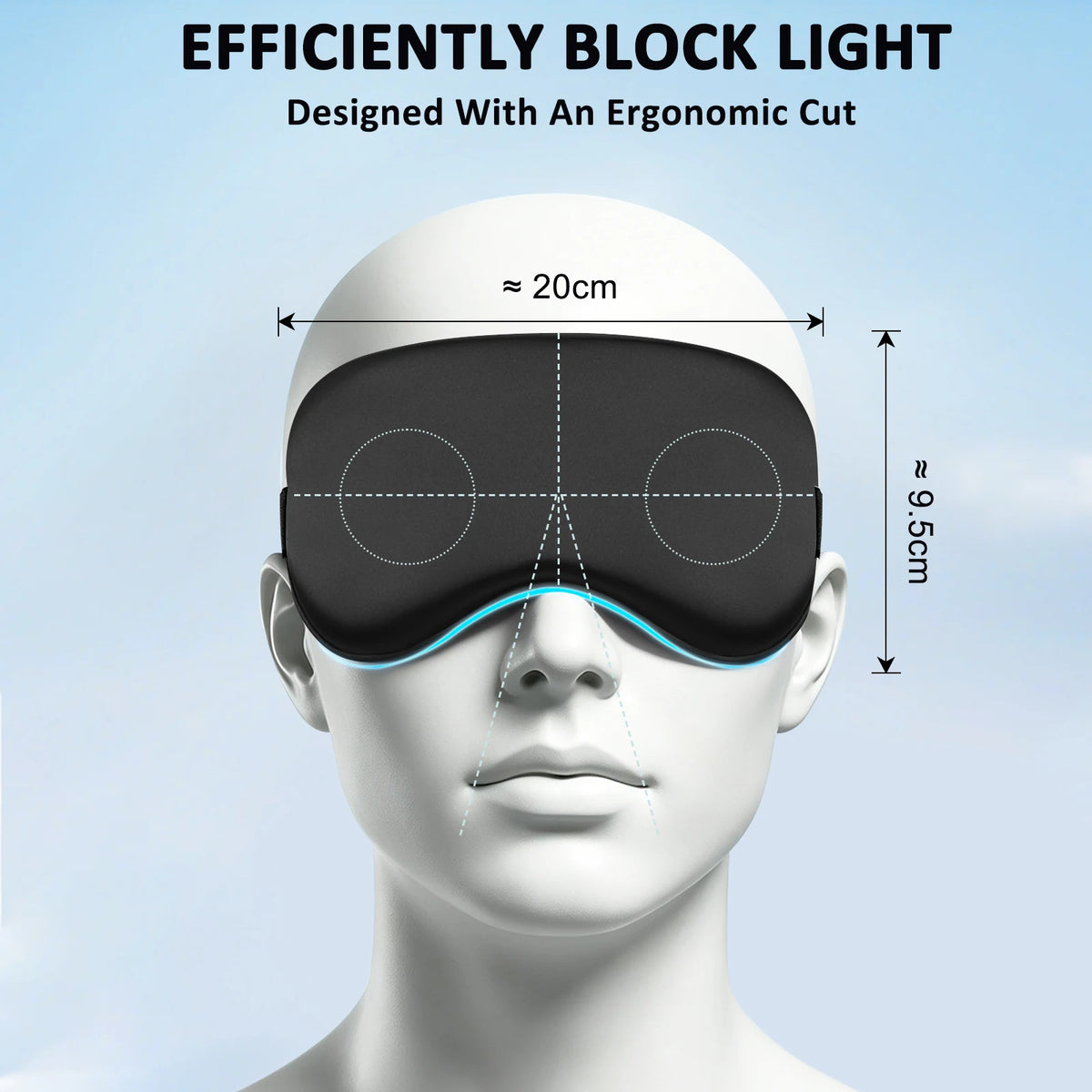 Imitated Silk Eye Cover Adjustable Sleep Eyes Mask Breathable Design Comfortable Blocks Light While Allowing Air Circulation